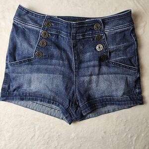 Express Jean Shorts 8 Women’s button front denim Jorts